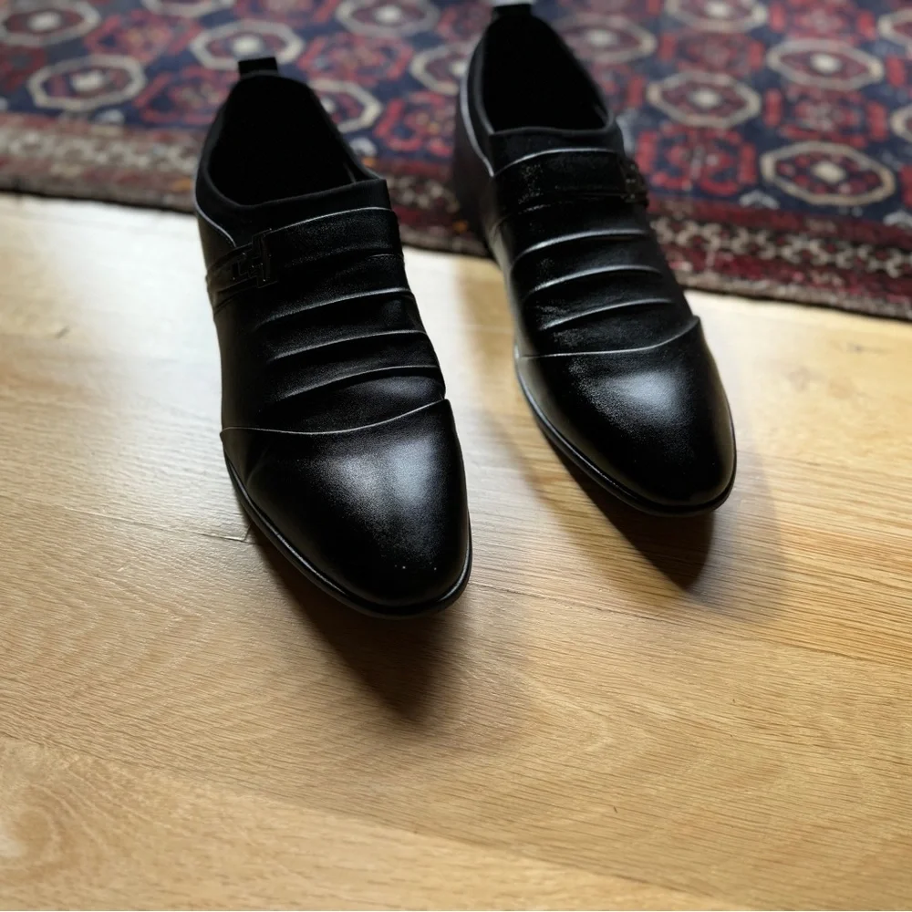 Polo Mano Dress Shoes Black Sz 47 (14) BRAND NEW Vegan Leather